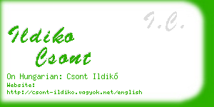 ildiko csont business card
